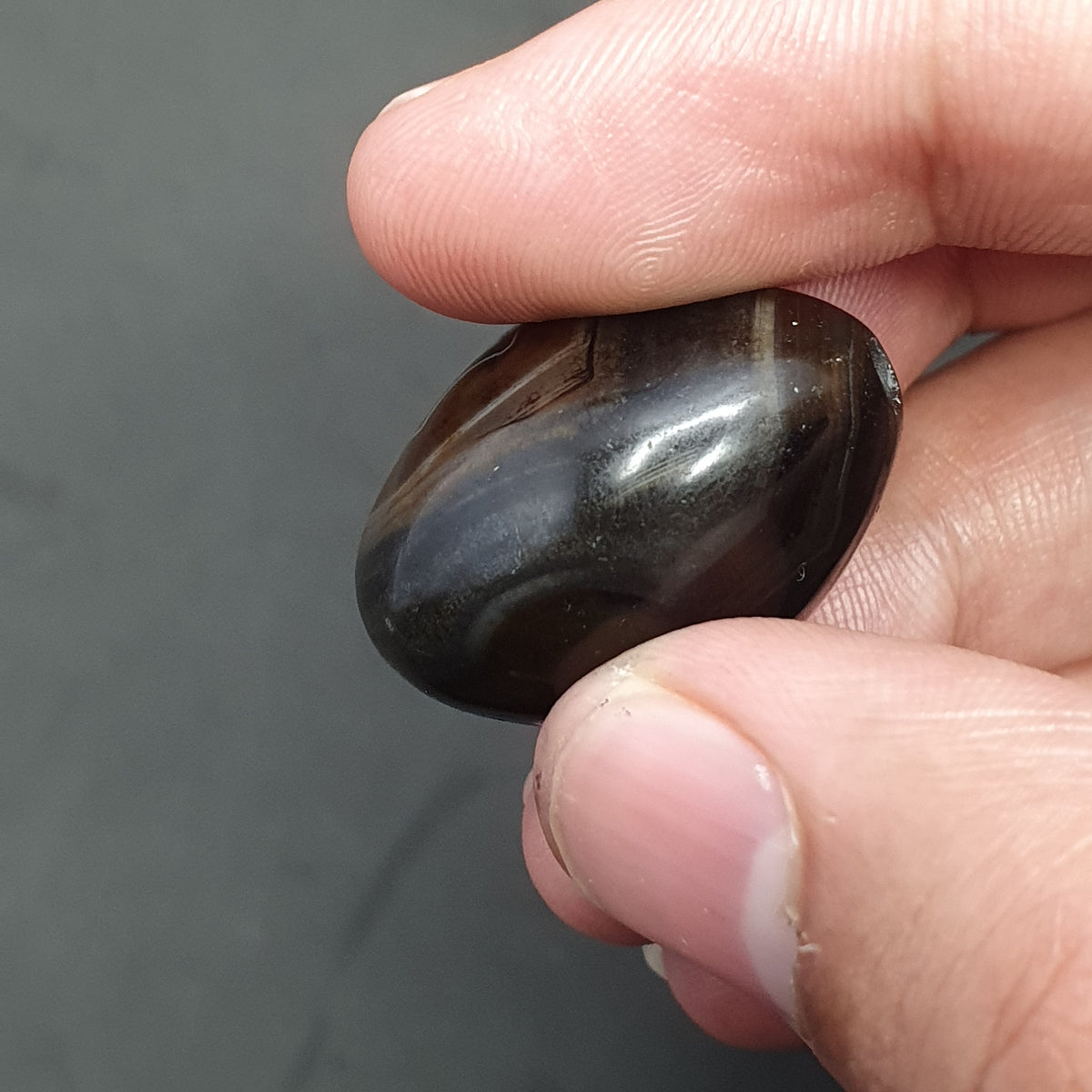 Magnifique perle d'agate naturelle œil de Suliemani