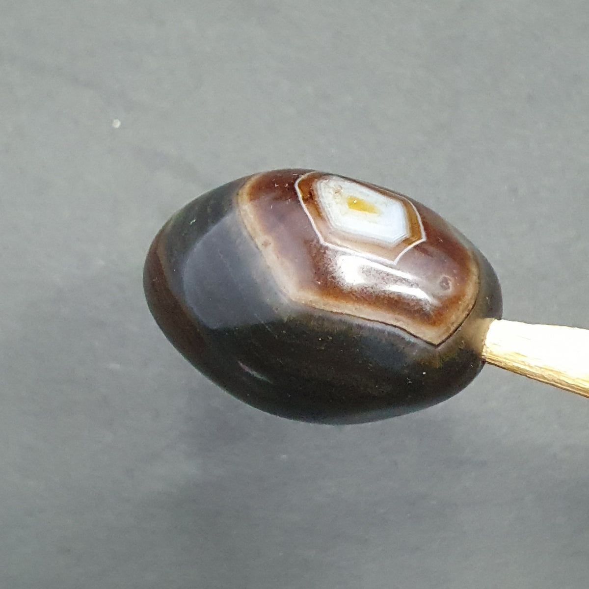 Magnifique perle d'agate naturelle œil de Suliemani