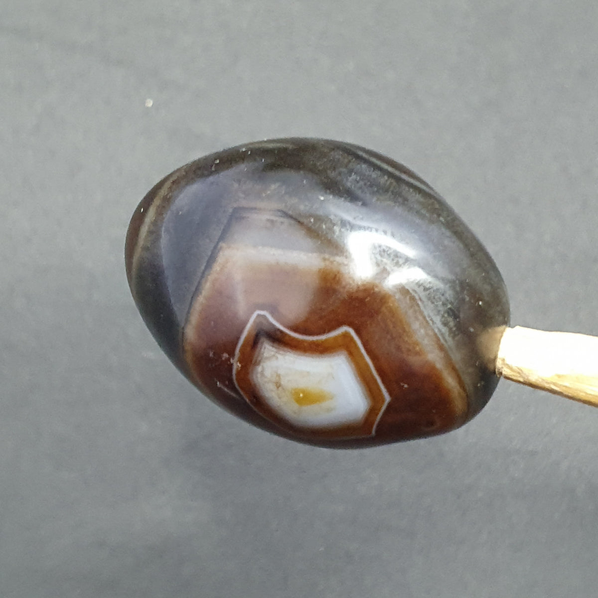 Magnifique perle d'agate naturelle œil de Suliemani