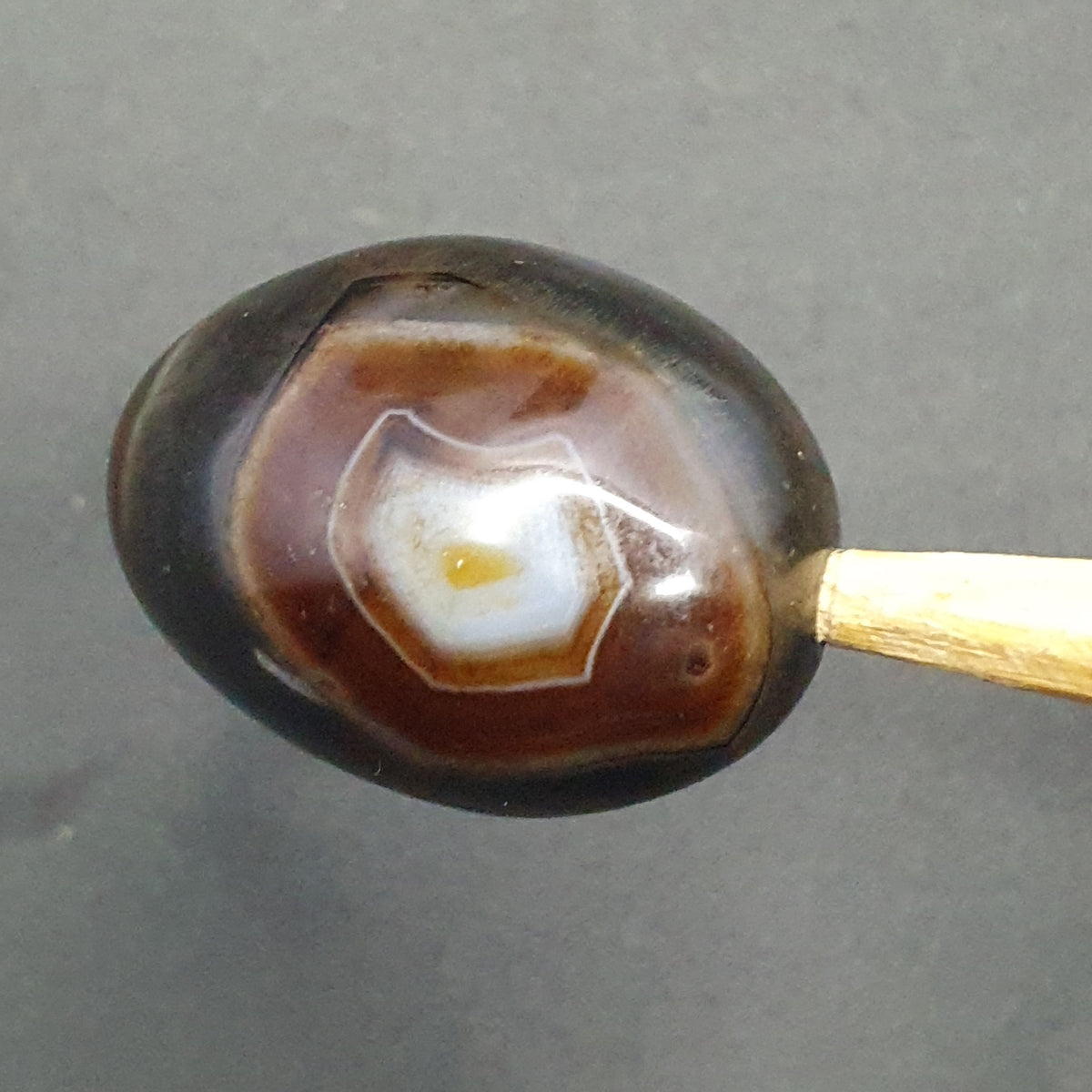 Magnifique perle d'agate naturelle œil de Suliemani