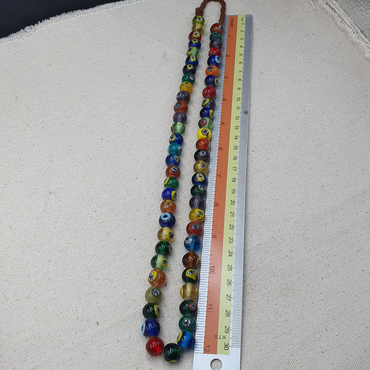 Antique Ottomans Style Eye Glass Beads Necklace