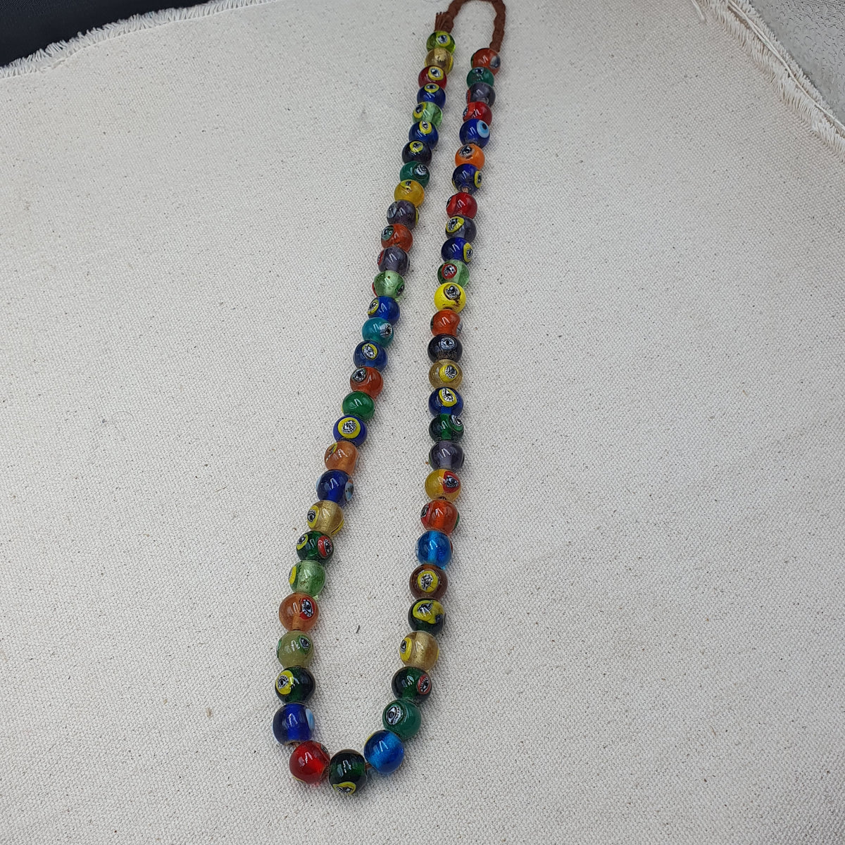 Antique Ottomans Style Eye Glass Beads Necklace