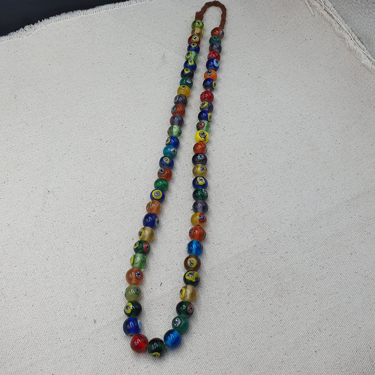 Antique Ottomans Style Eye Glass Beads Necklace