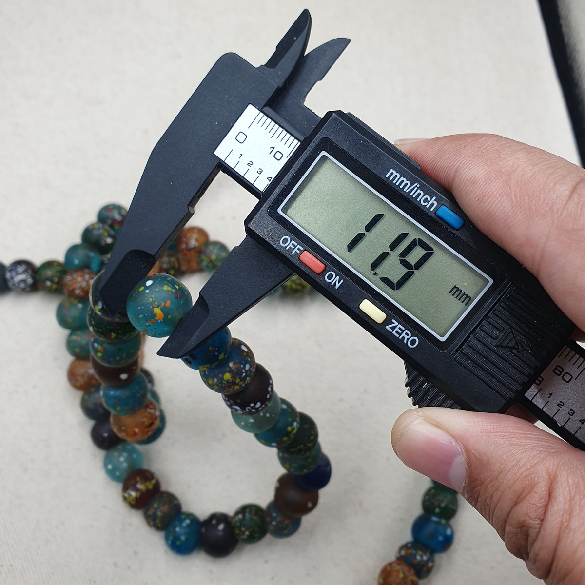 Vintage Aventurine Glass Beads Strands 13.2mm 20 inches Long