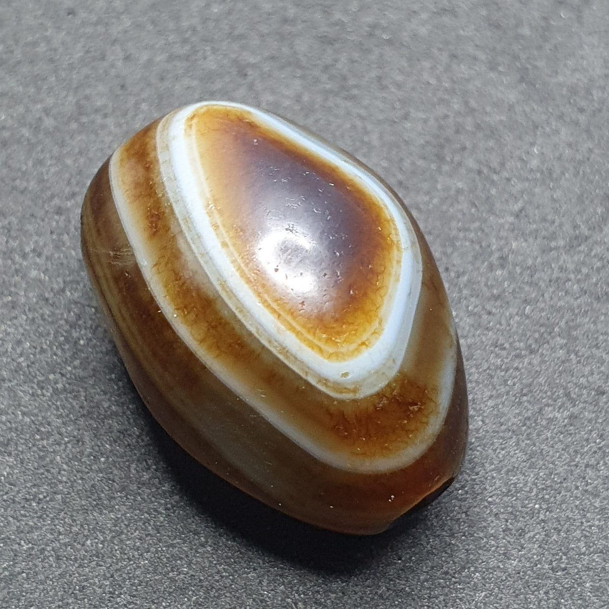 Amulette vintage en perles d'agate oculaire naturelle Suliemani