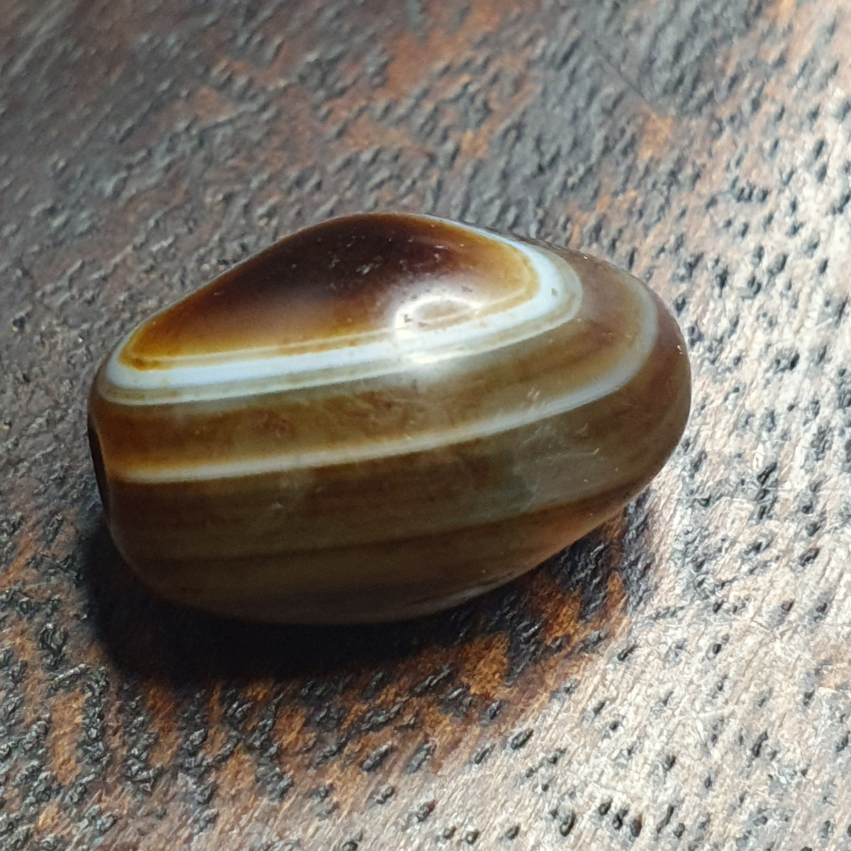 Amulette vintage en perles d'agate oculaire naturelle Suliemani
