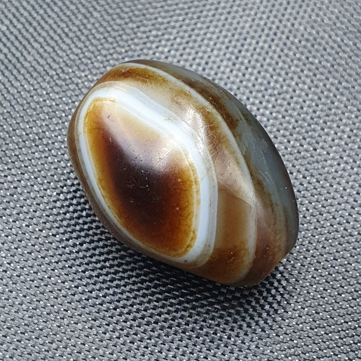 Amulette vintage en perles d'agate oculaire naturelle Suliemani