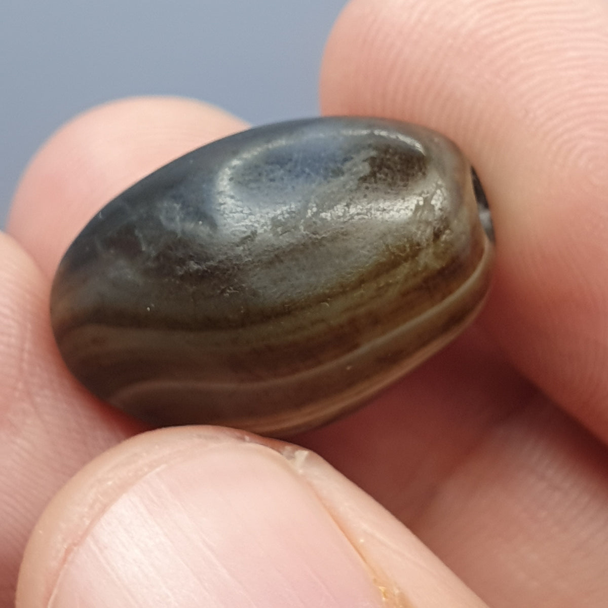 Amulette vintage en perles d'agate oculaire naturelle Suliemani