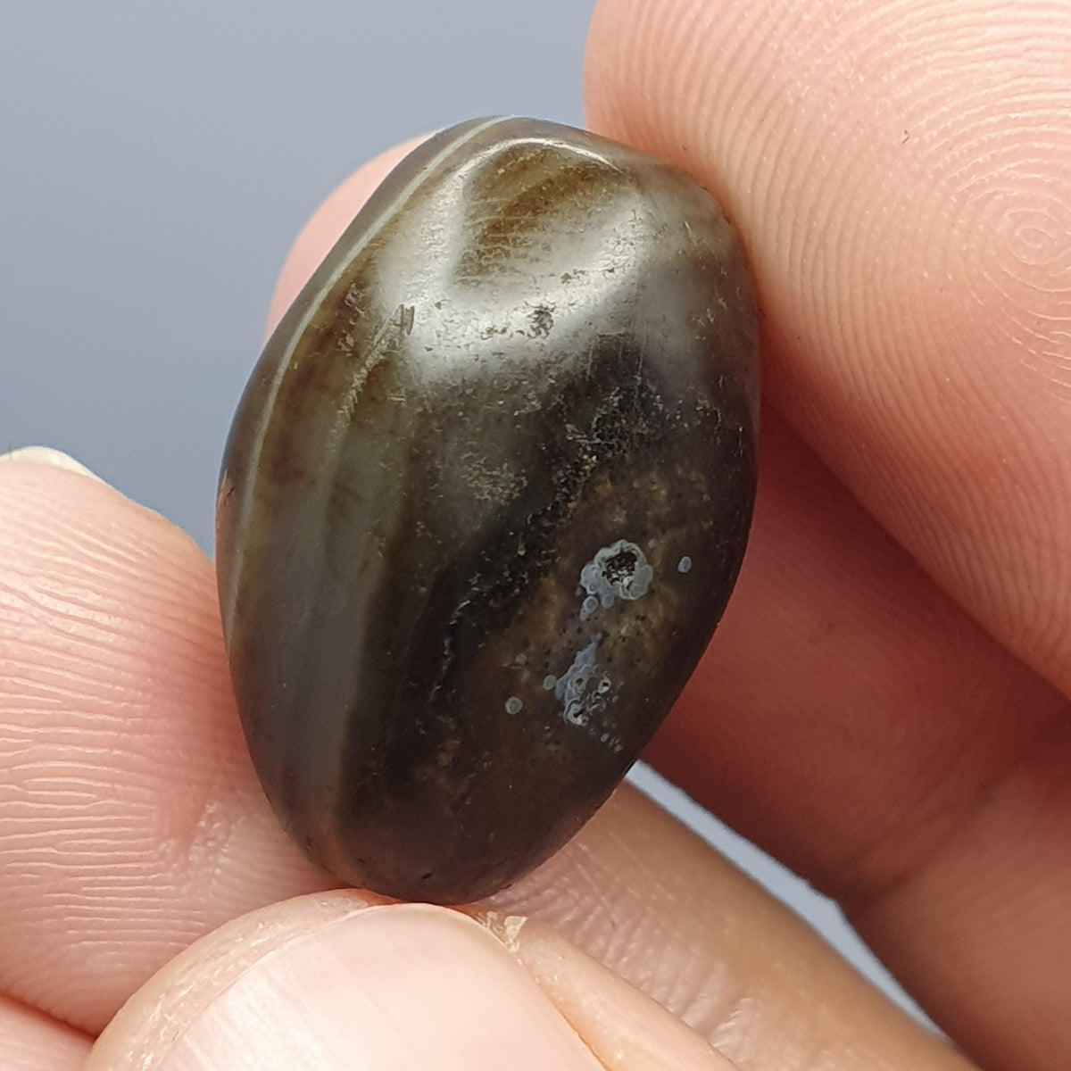 Amulette vintage en perles d'agate oculaire naturelle Suliemani