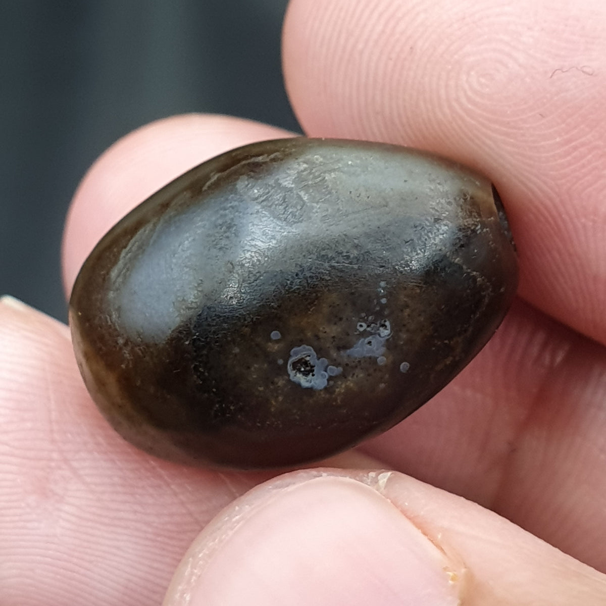 Amulette vintage en perles d'agate oculaire naturelle Suliemani