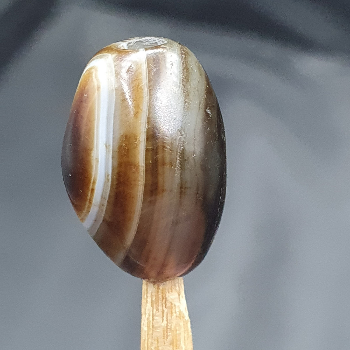 Amulette vintage en perles d'agate oculaire naturelle Suliemani