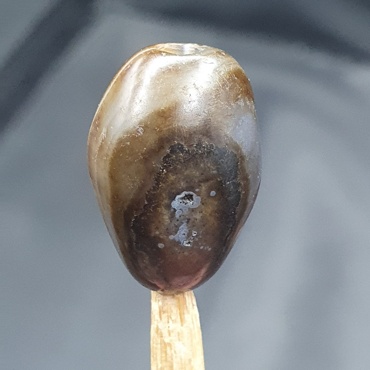 Amulette vintage en perles d'agate oculaire naturelle Suliemani