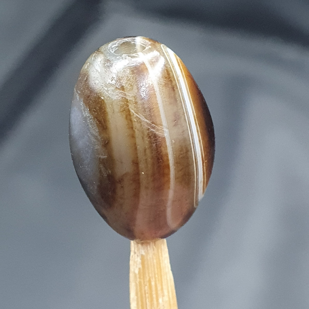 Amulette vintage en perles d'agate oculaire naturelle Suliemani