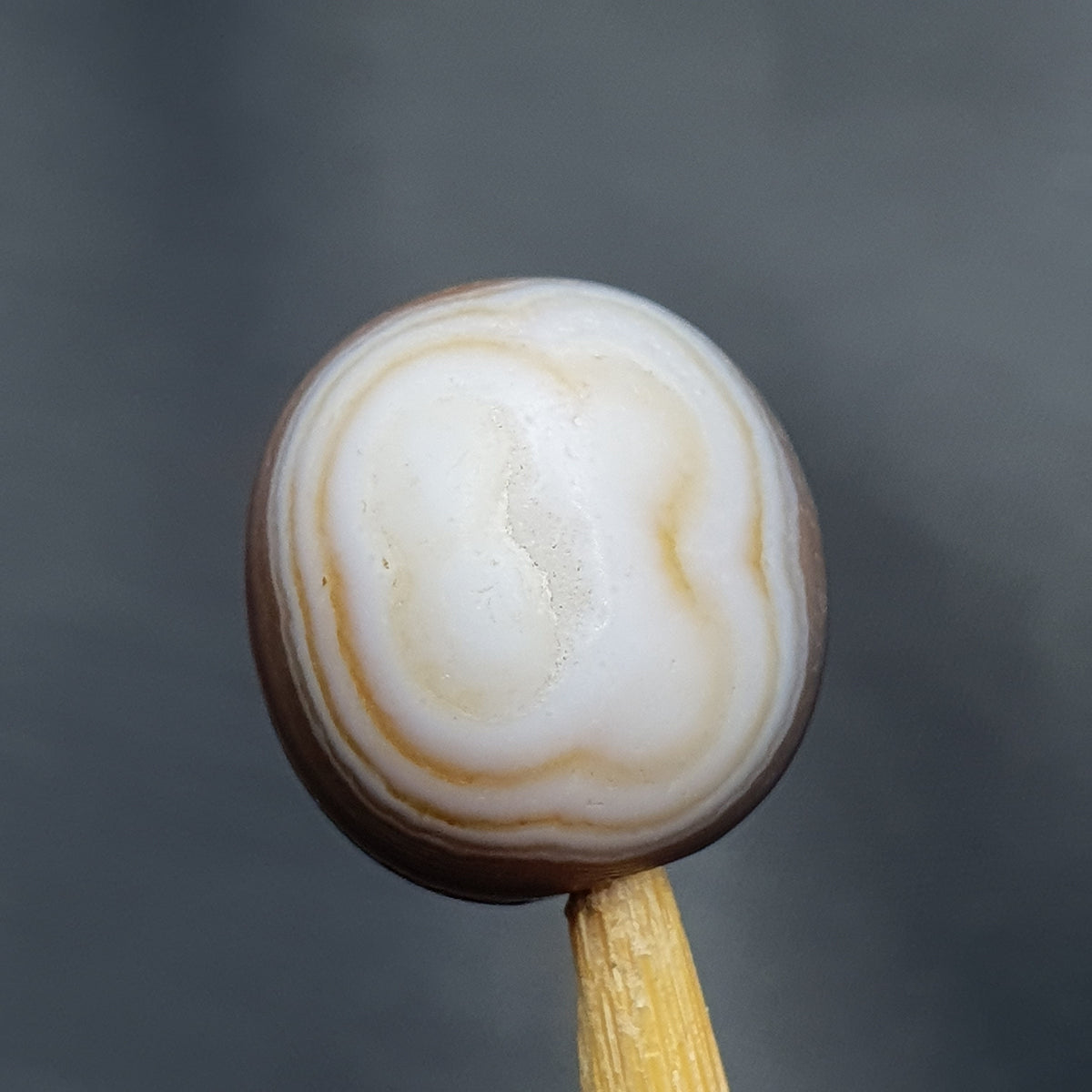 Lot de 2 perles vintage Agate œil Suliemani de l'Himalaya