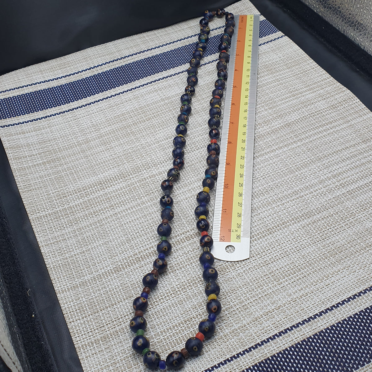 Venetian African Style Amazing Eyes Glass &  MultiColor Glass Beaded Necklace