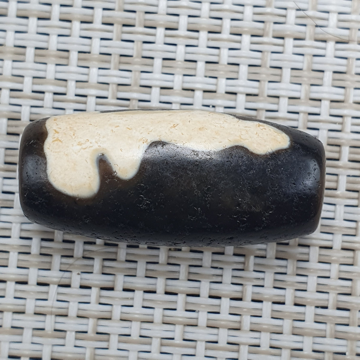 Amulette tibétaine vintage perle d'agate œil de Dzi de l'Himalaya