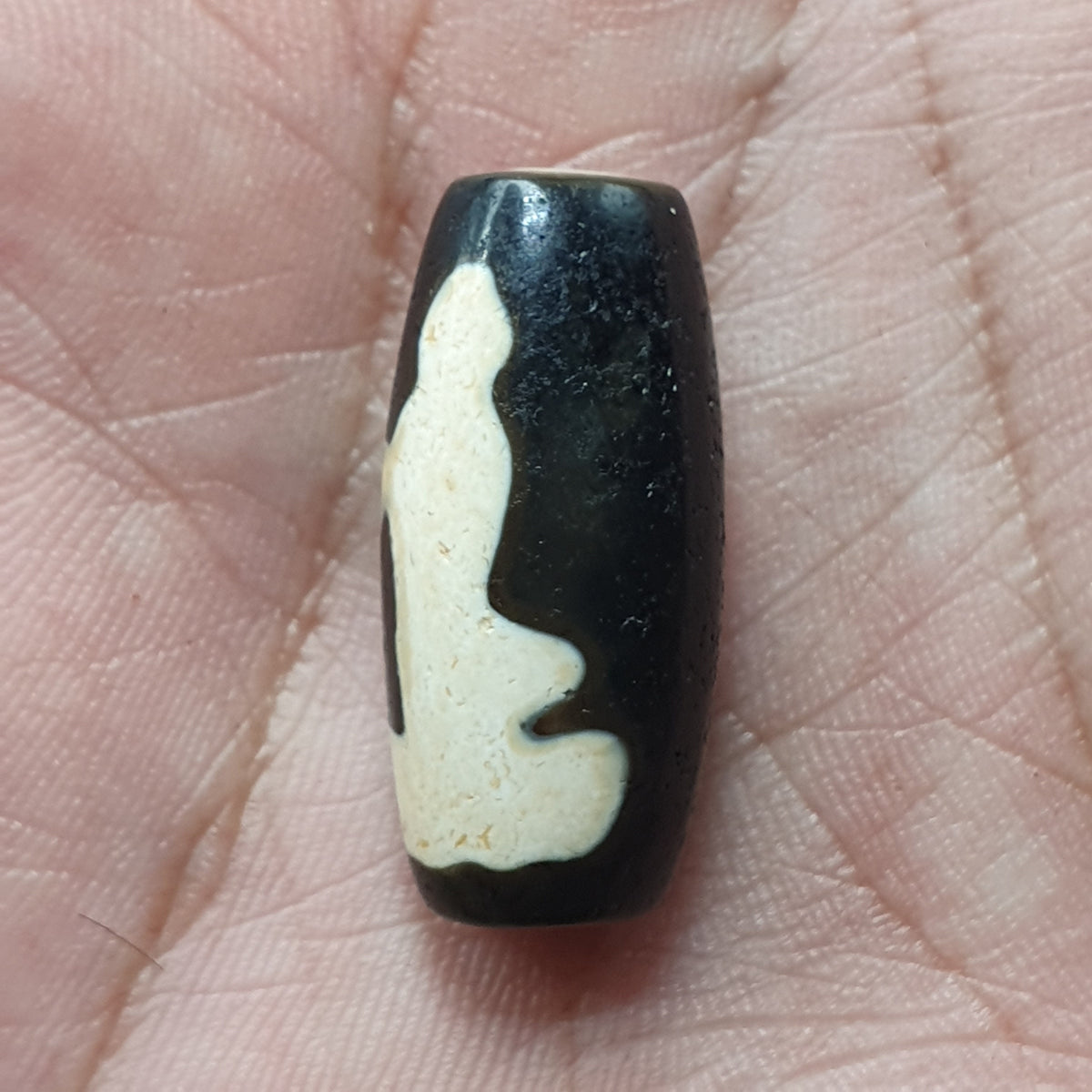 Amulette tibétaine vintage perle d'agate œil de Dzi de l'Himalaya