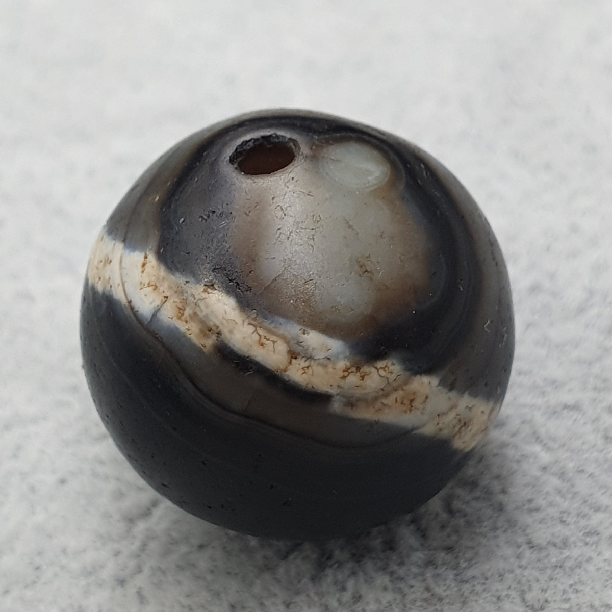 Antikes 1-Linien Sulieman Natur Augen-Achat-Dzi-Perlen Amulett
