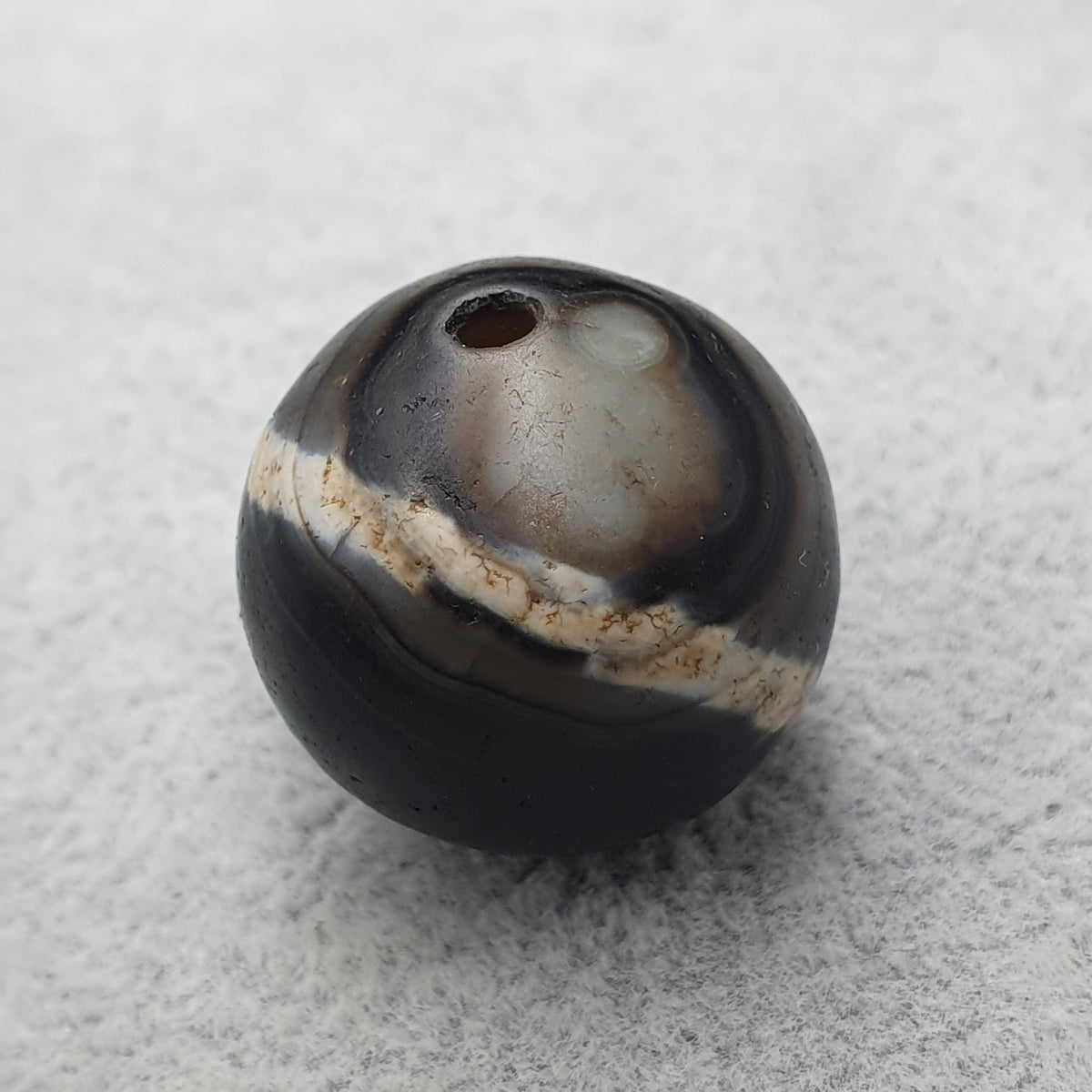 Antikes 1-Linien Sulieman Natur Augen-Achat-Dzi-Perlen Amulett
