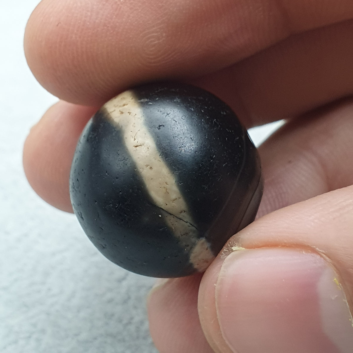 Antikes 1-Linien Sulieman Natur Augen-Achat-Dzi-Perlen Amulett