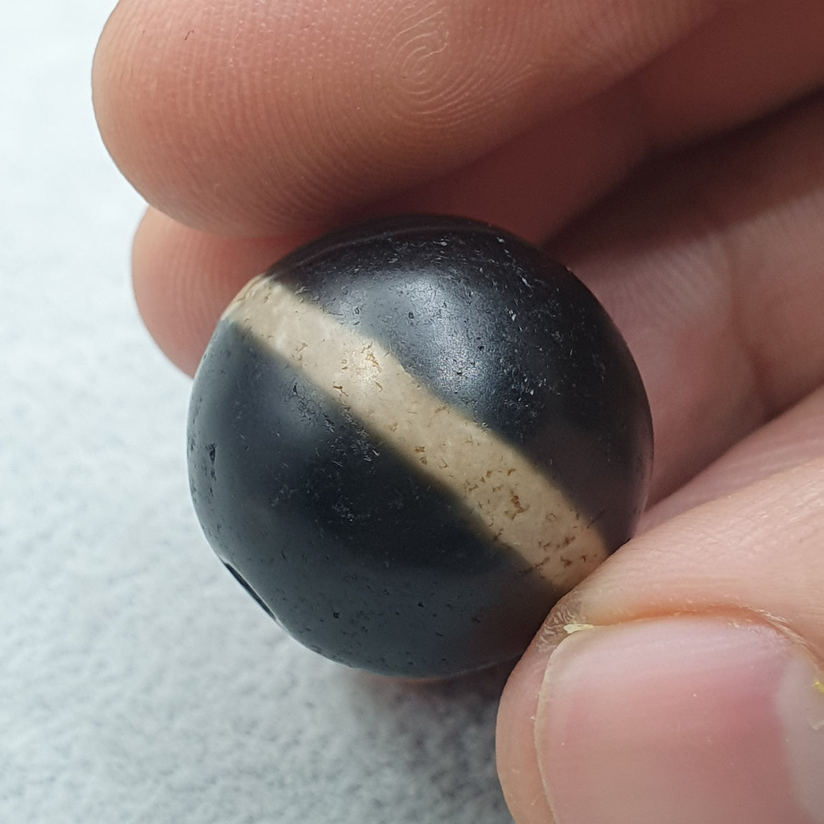 Antikes 1-Linien Sulieman Natur Augen-Achat-Dzi-Perlen Amulett