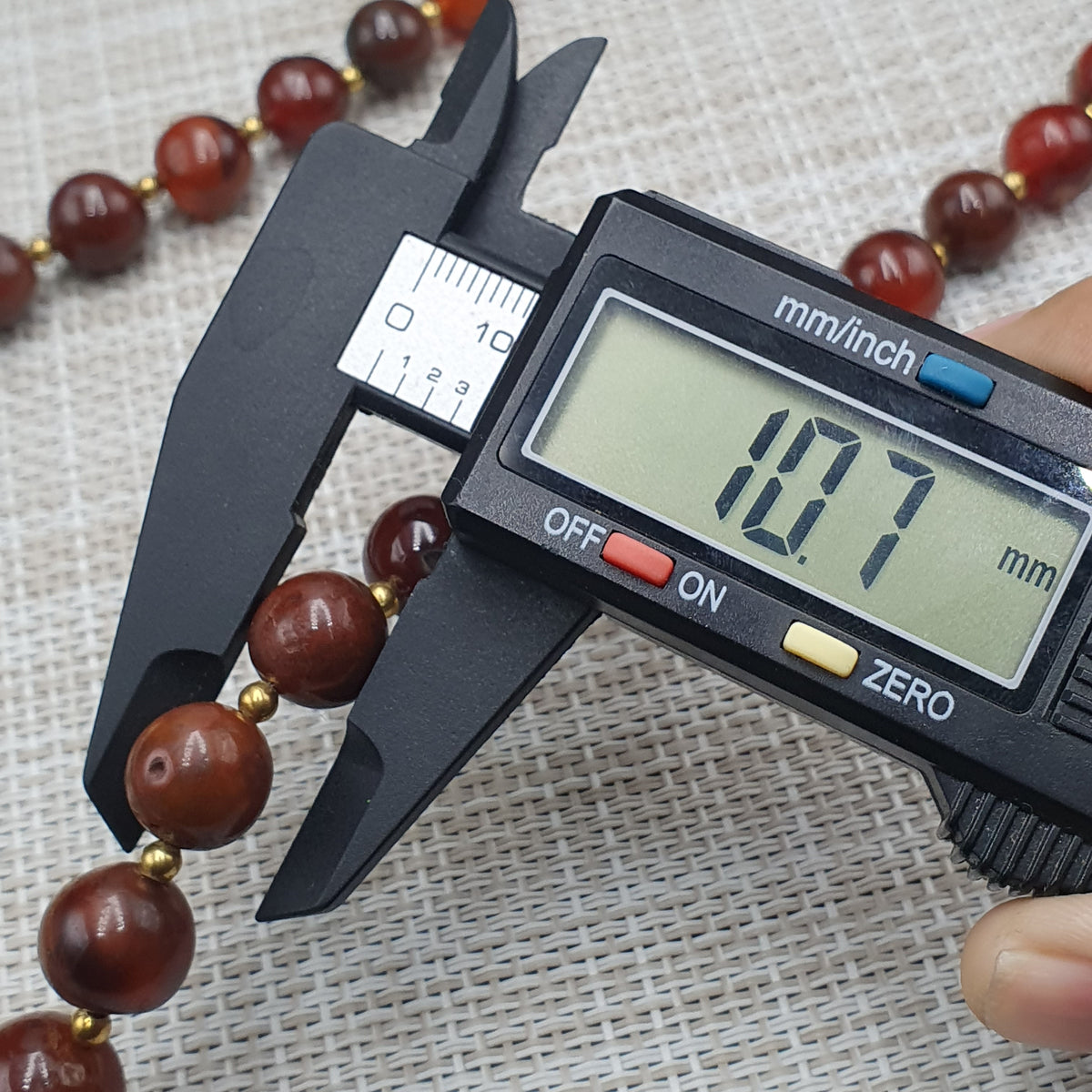 Collier de perles Agate Cornaline Agate Souleïmani naturelle antique