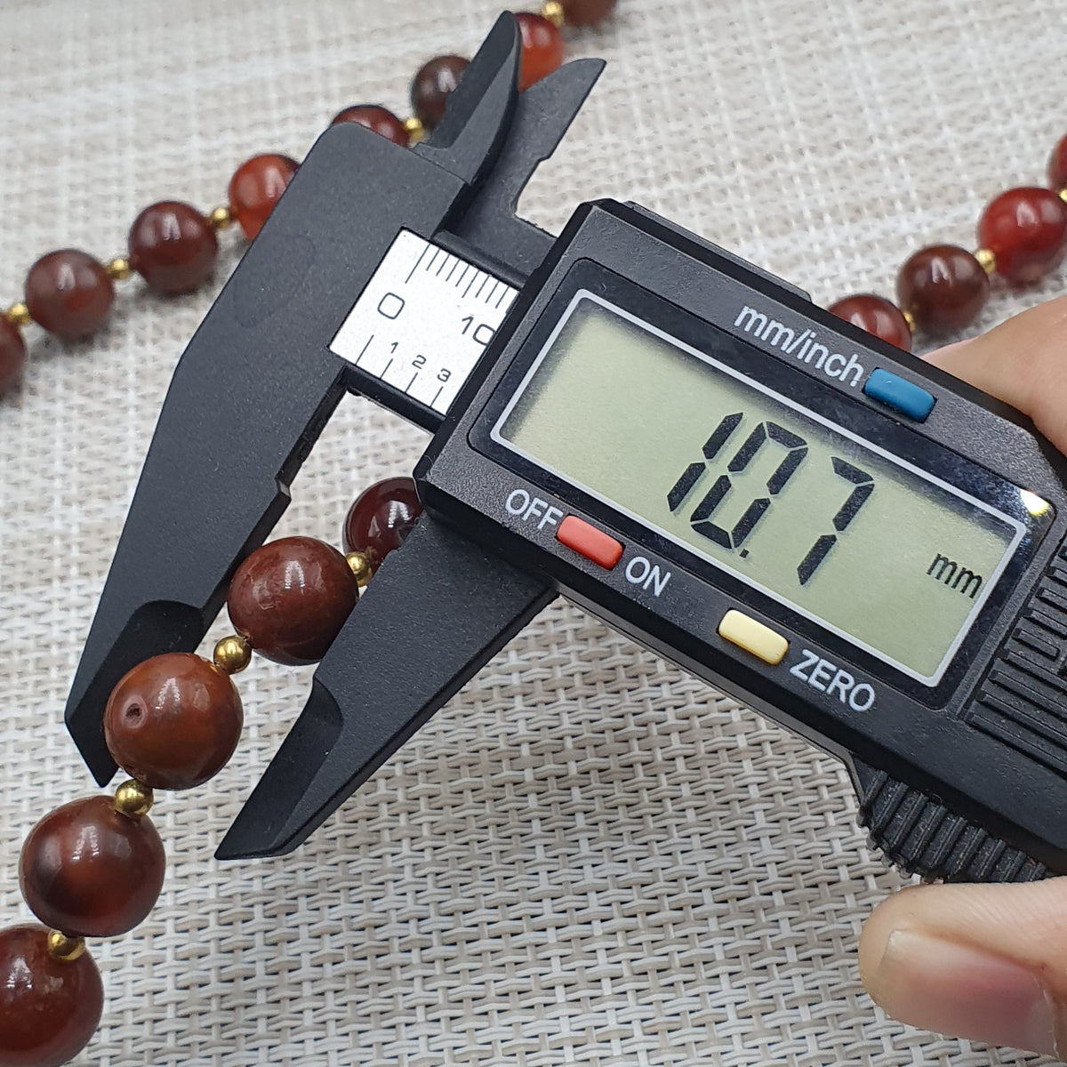 Collier de perles Agate Cornaline Agate Souleïmani naturelle antique