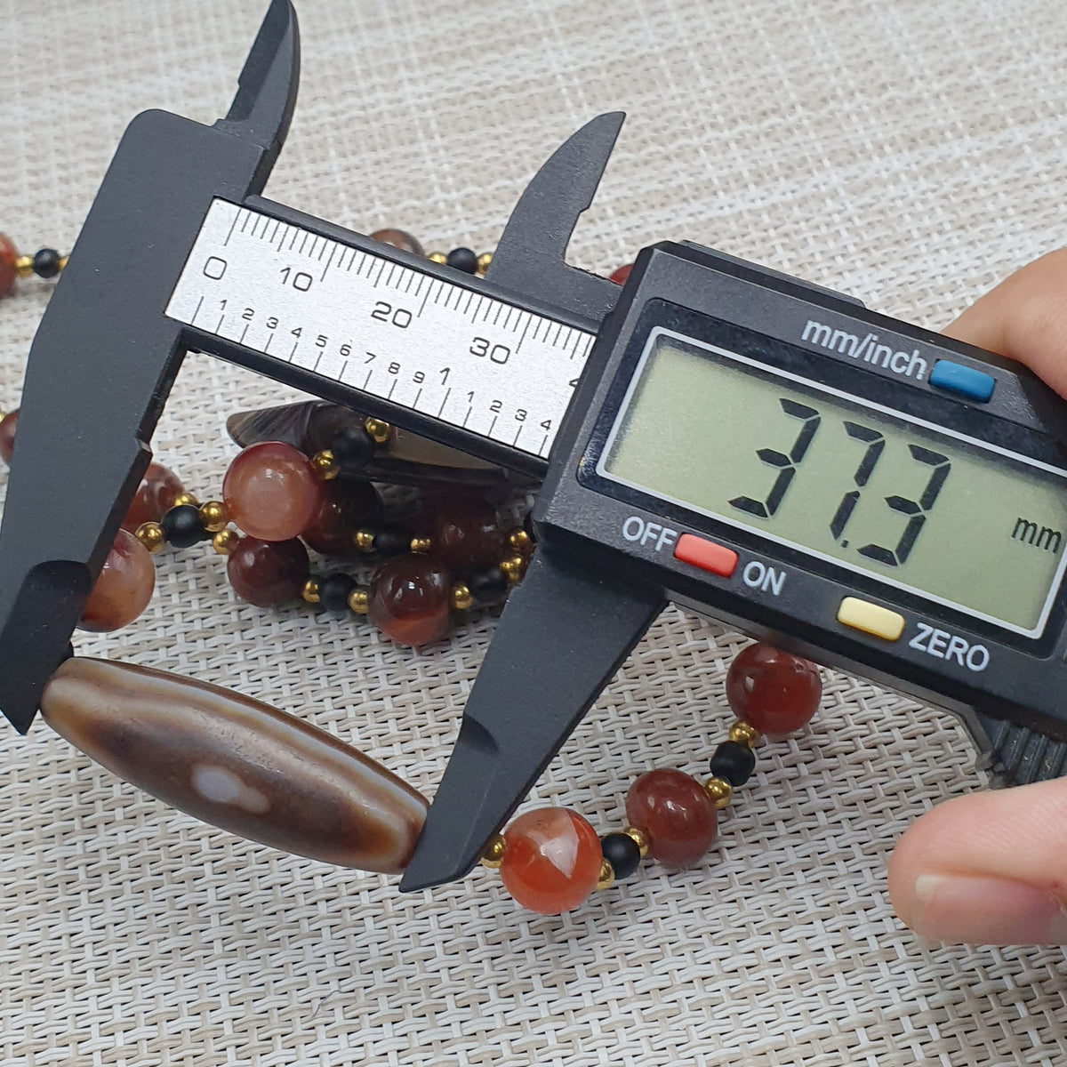Vintage Suliemani Natural Eyes Agate With Carnelian Agate Beads Necklace