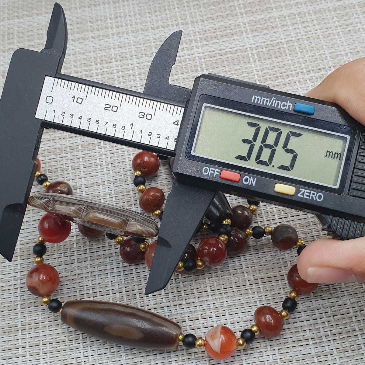Vintage Suliemani Natural Eyes Agate With Carnelian Agate Beads Necklace
