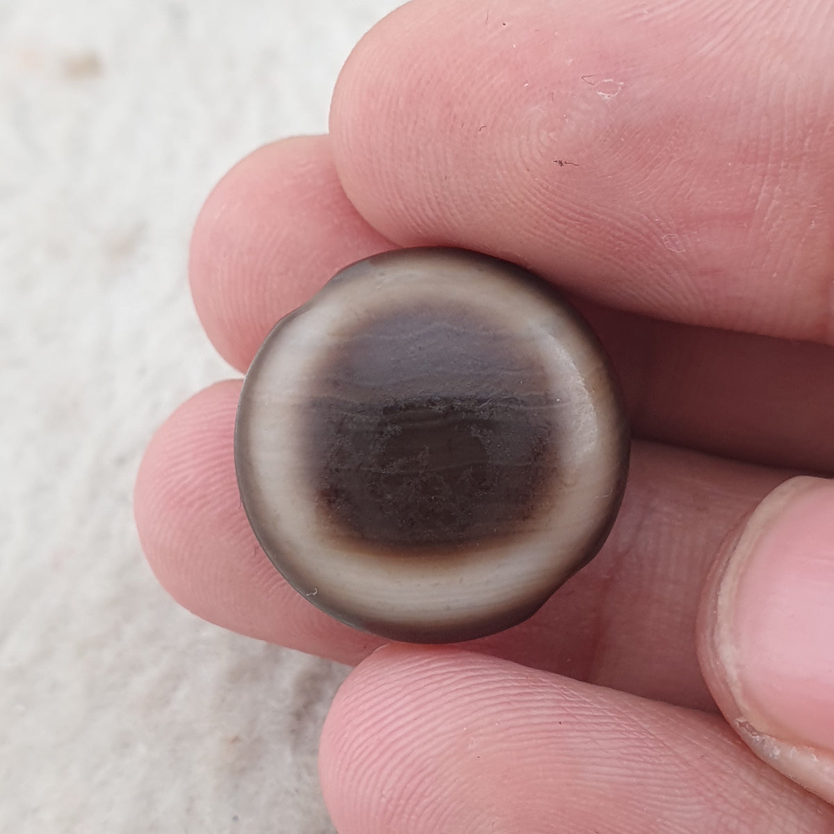 Vintage Lukmik Goat Eye Tibetan Agate Bead Amulet