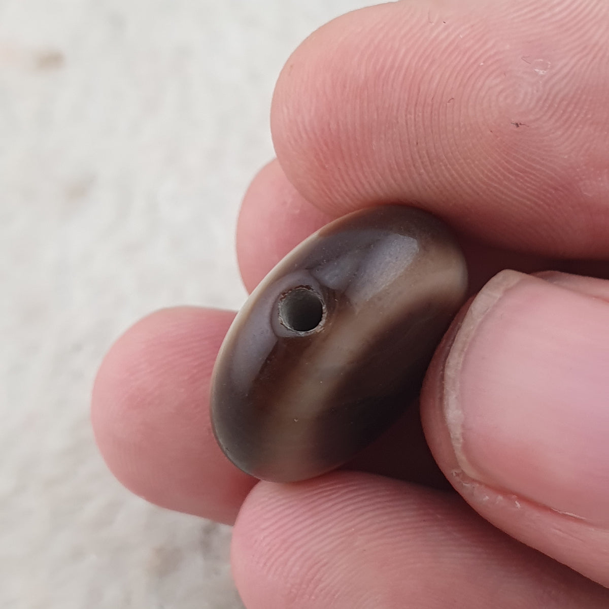 Vintage Lukmik Goat Eye Tibetan Agate Bead Amulet