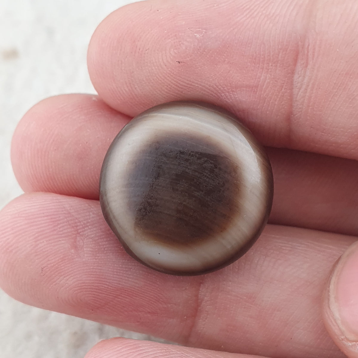 Vintage Lukmik Goat Eye Tibetan Agate Bead Amulet