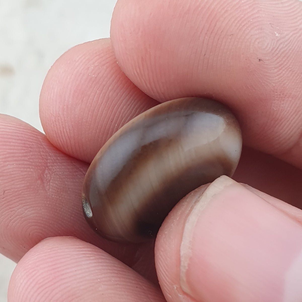 Vintage Lukmik Goat Eye Tibetan Agate Bead Amulet