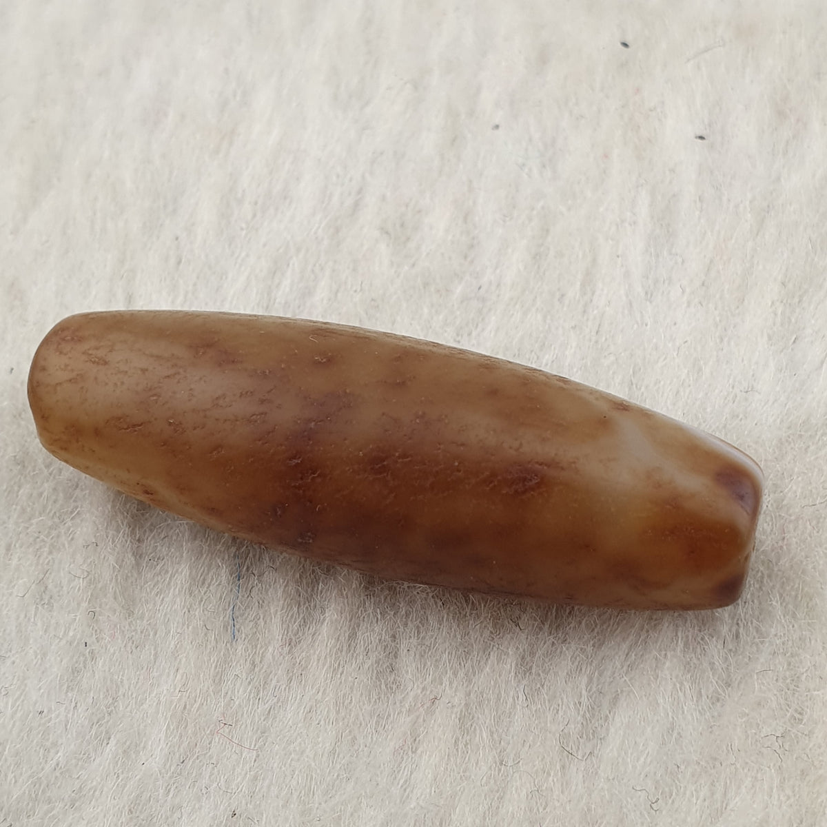 Amulette tibétaine vintage perles d'agate Suliemani à l'œil naturel
