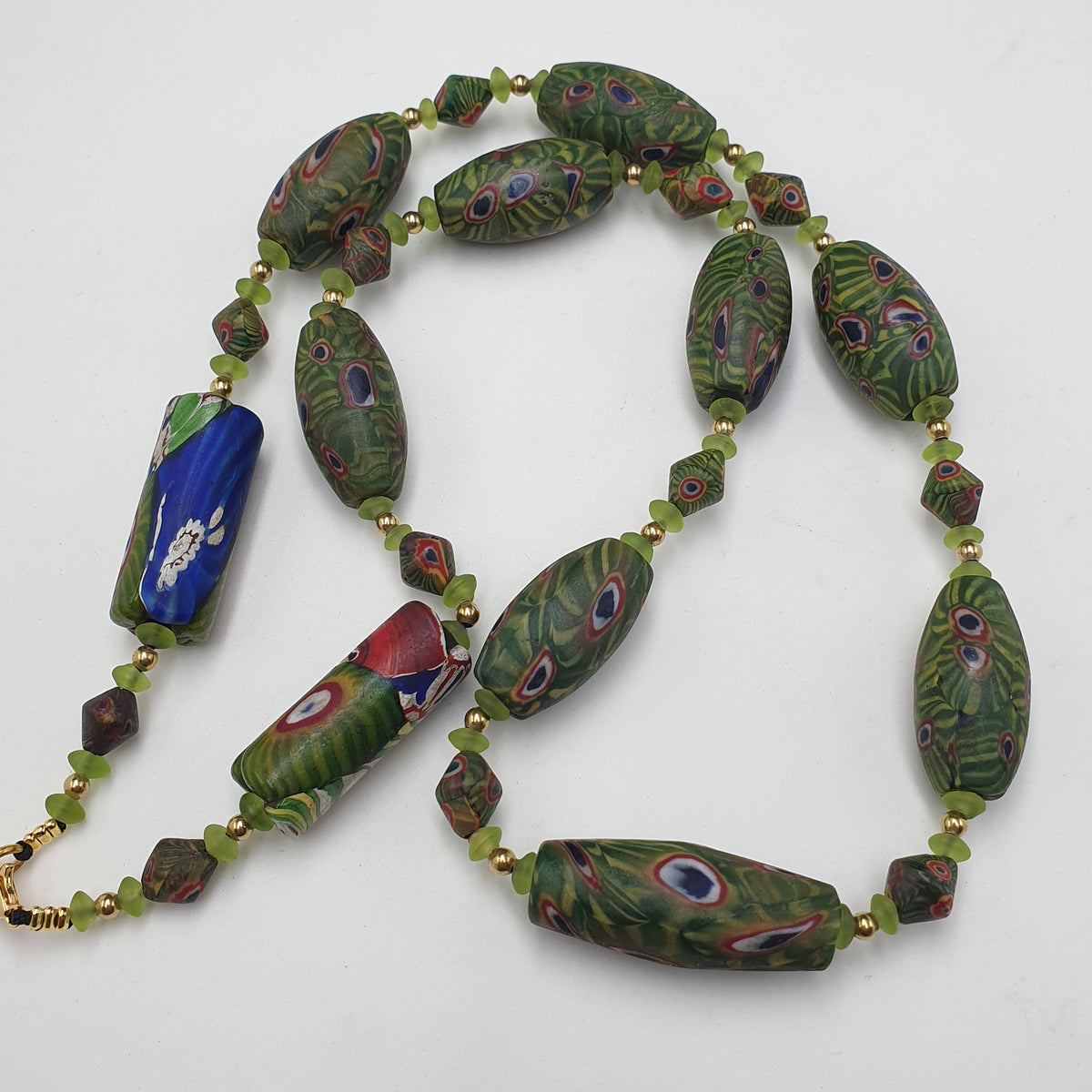 Collier Perles de Verre Gabri Eyes d'Inspiration Vénitienne Vintage