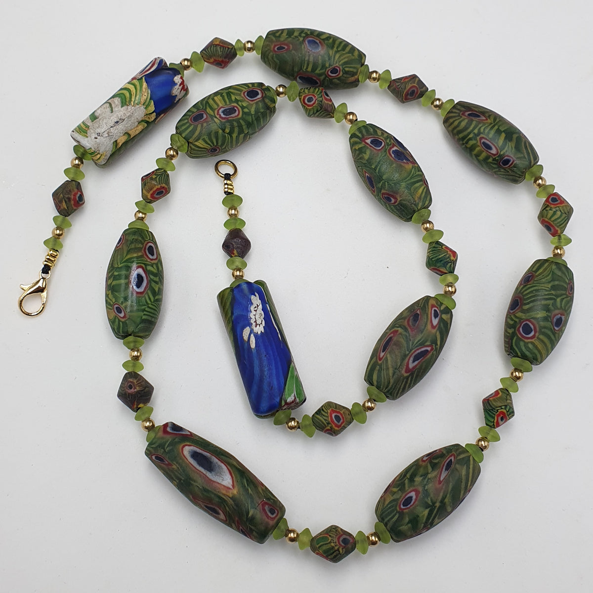 Collier Perles de Verre Gabri Eyes d'Inspiration Vénitienne Vintage
