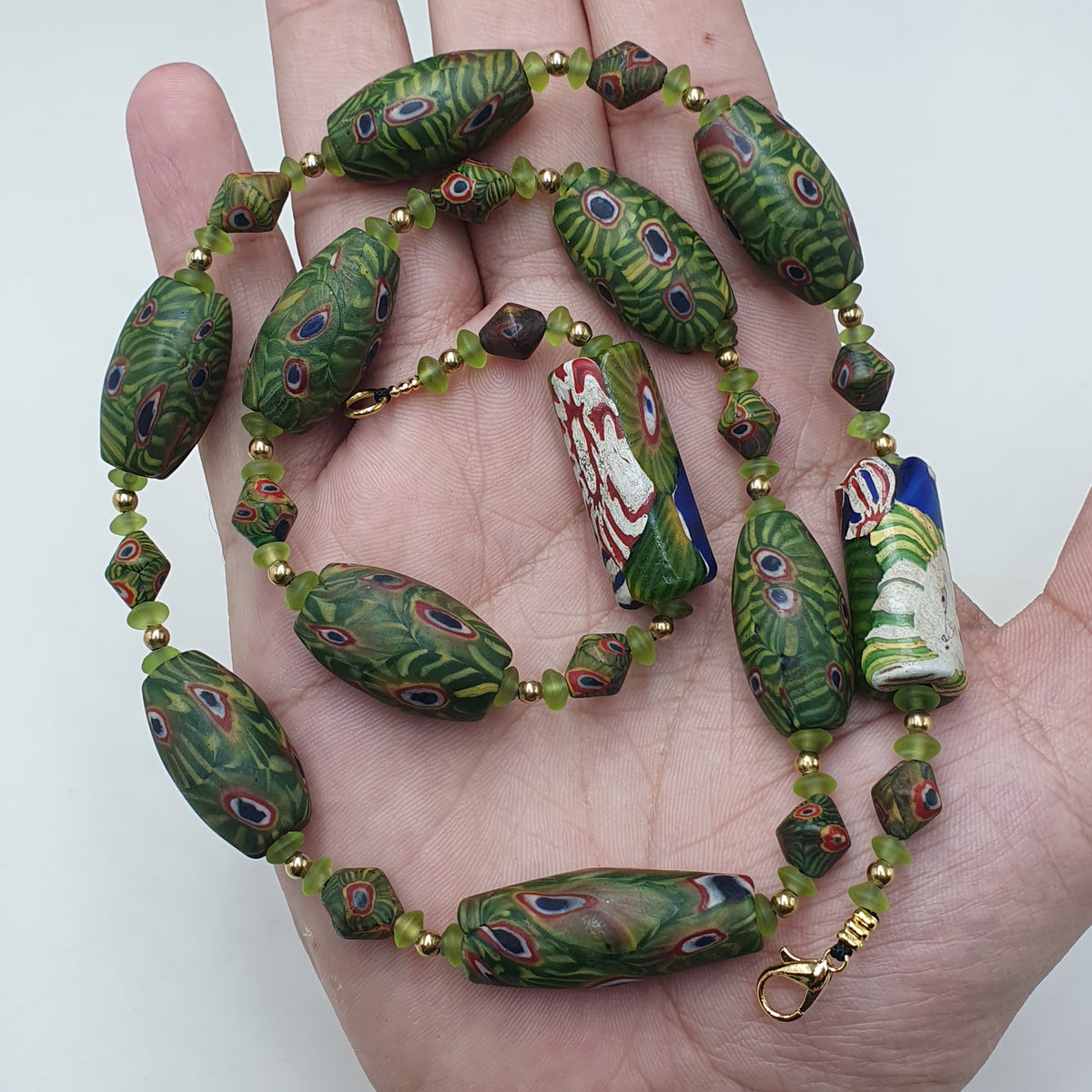 Collier Perles de Verre Gabri Eyes d'Inspiration Vénitienne Vintage