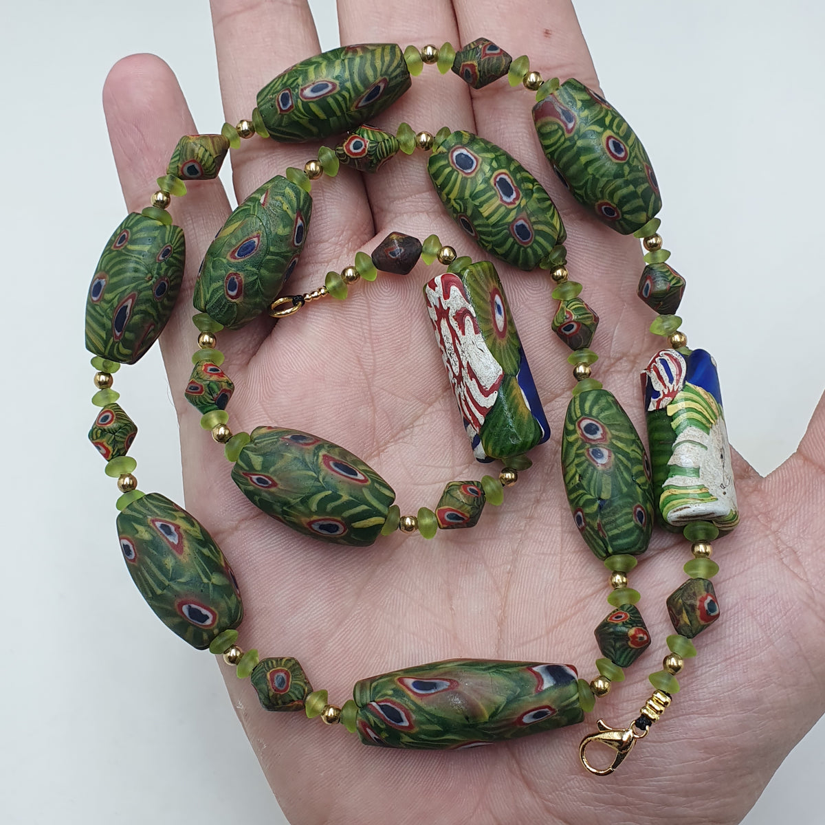 Collier Perles de Verre Gabri Eyes d'Inspiration Vénitienne Vintage