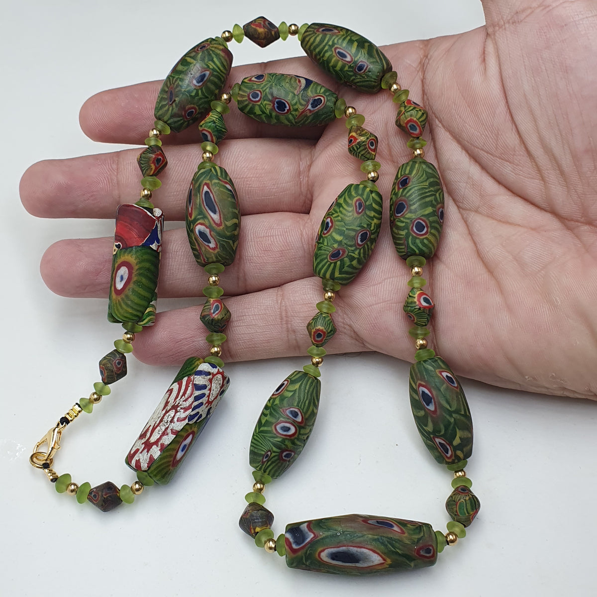 Collier Perles de Verre Gabri Eyes d'Inspiration Vénitienne Vintage