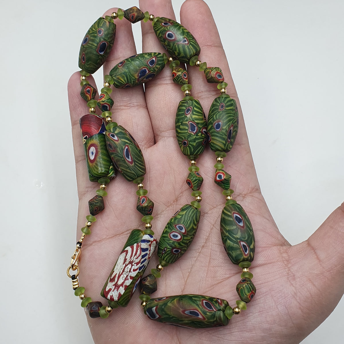 Collier Perles de Verre Gabri Eyes d'Inspiration Vénitienne Vintage