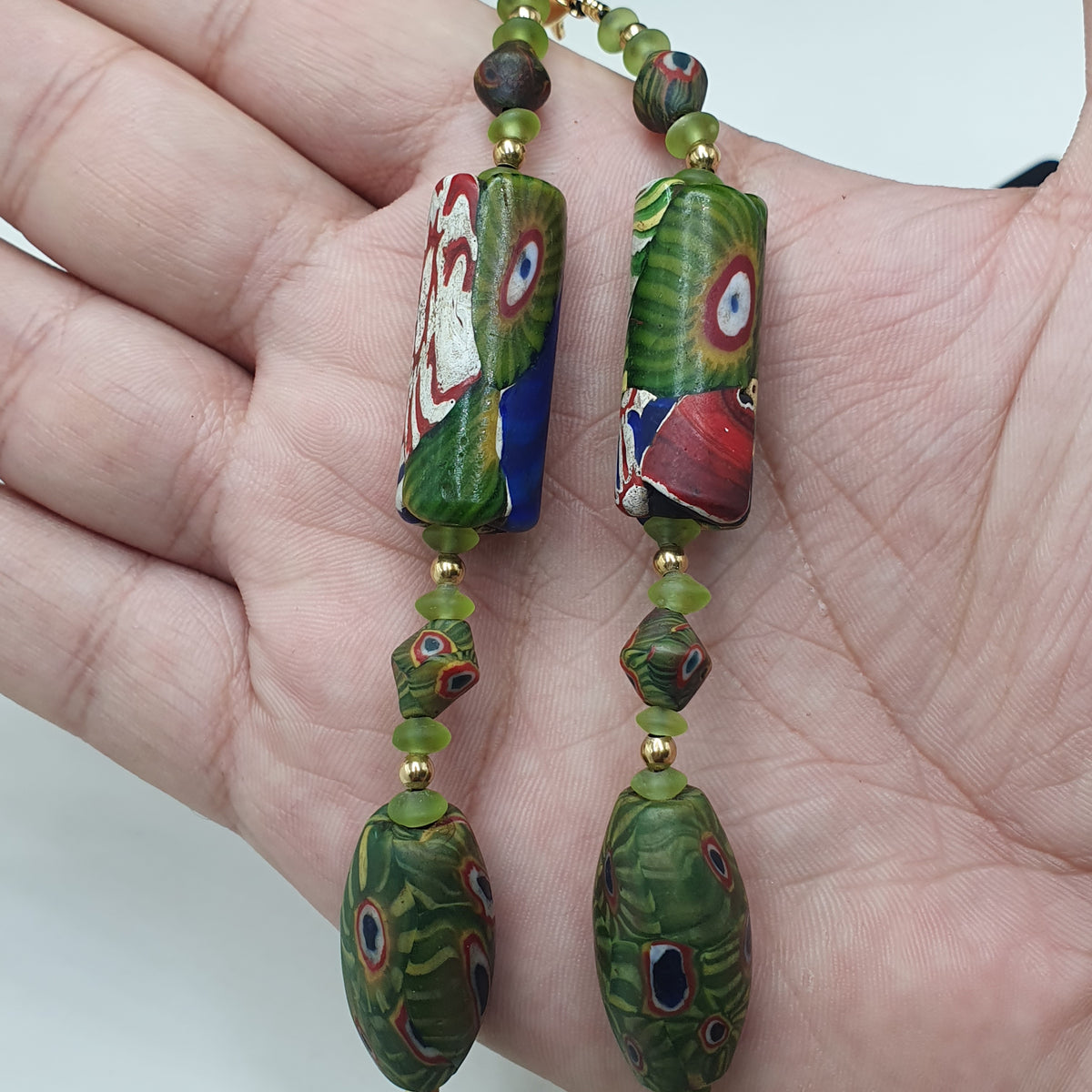 Collier Perles de Verre Gabri Eyes d'Inspiration Vénitienne Vintage