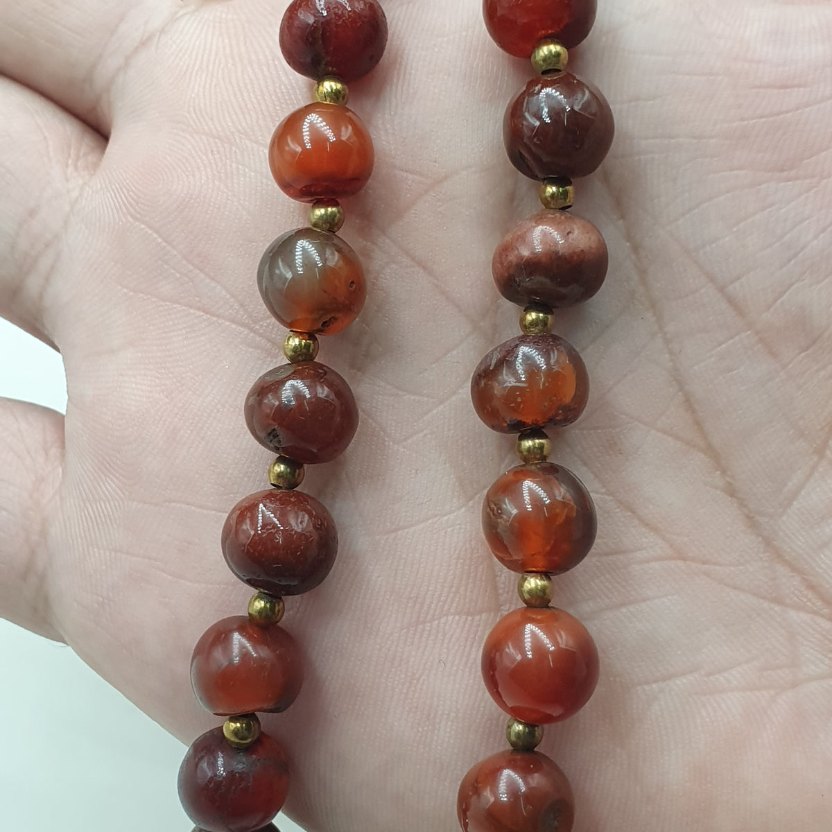 Pendentif Collier Vintage en Agate Cornaline avec Motif Naturel Agate Souleimani