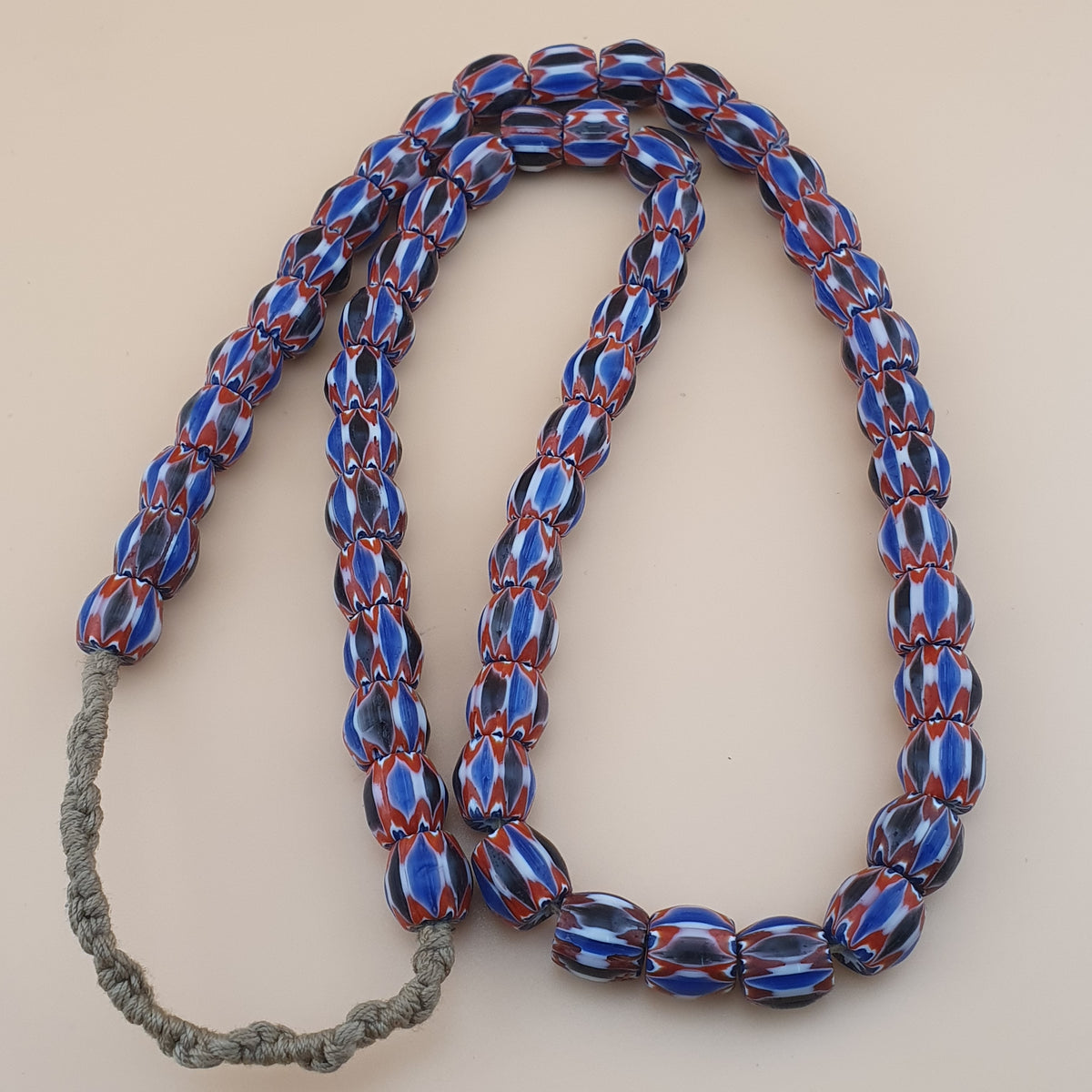 Vintage Venetian Style MultiLayerd Chevron Beads 22 inches Strands