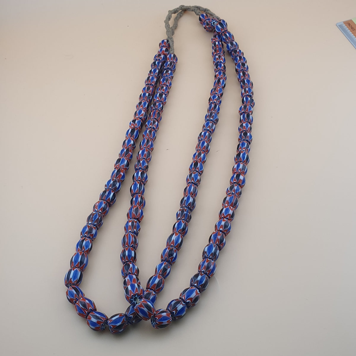 Vintage Venetian Style MultiLayerd Chevron Beads 22 inches Strands