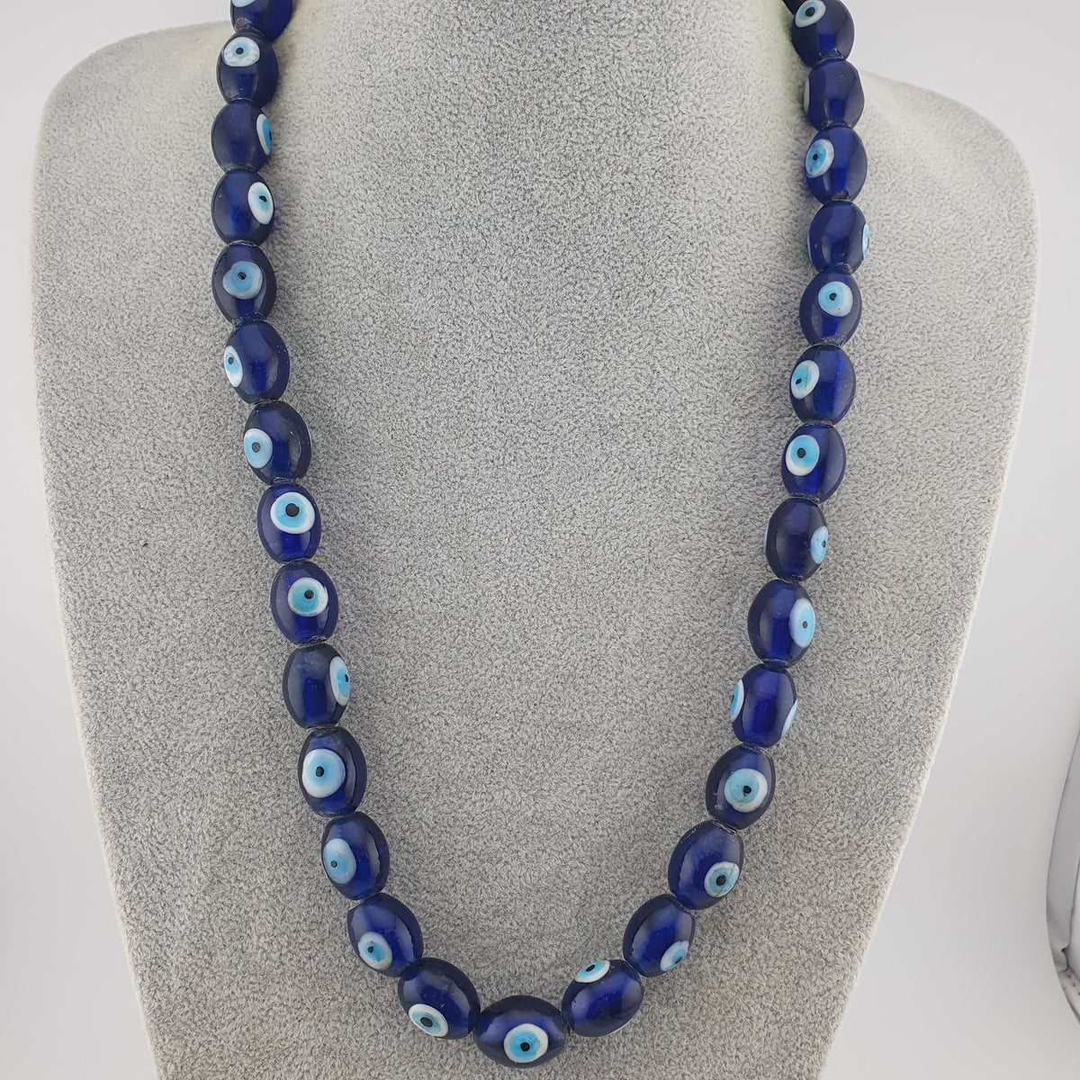 Vintage Venetian Style Evil Eyes Glass Beads Strands 12x16 mm 20 inches Long
