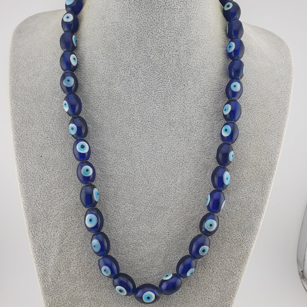Vintage Venetian Style Evil Eyes Glass Beads Strands 12x16 mm 20 inches Long