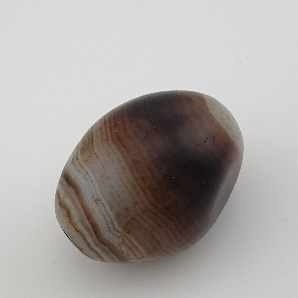 Amulette perlée agate naturelle œil de Souleïmani vintage