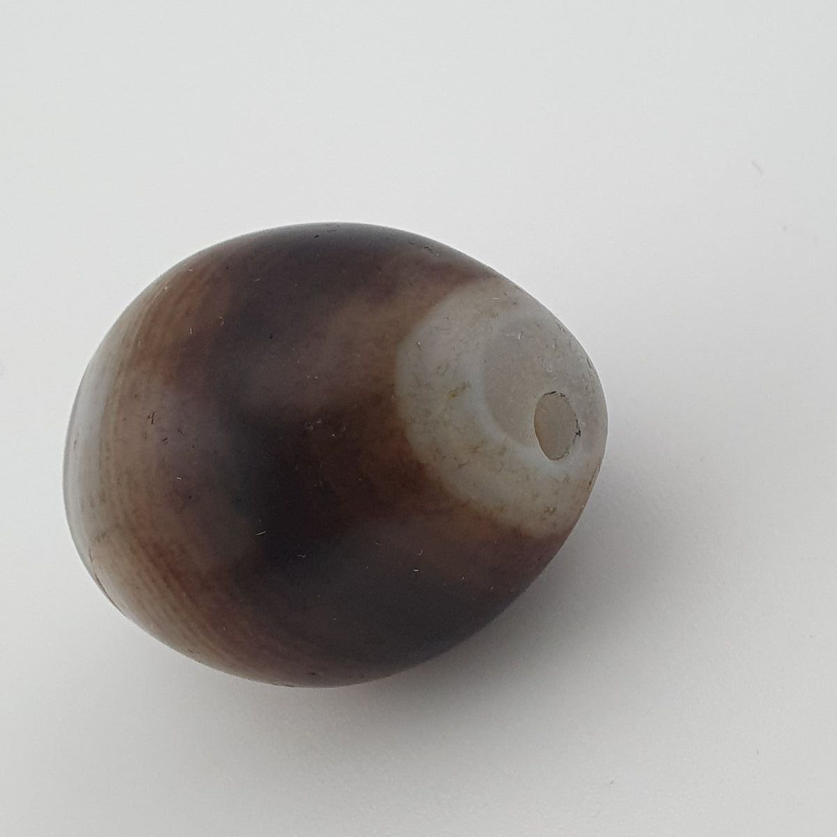 Amulette perlée agate naturelle œil de Souleïmani vintage
