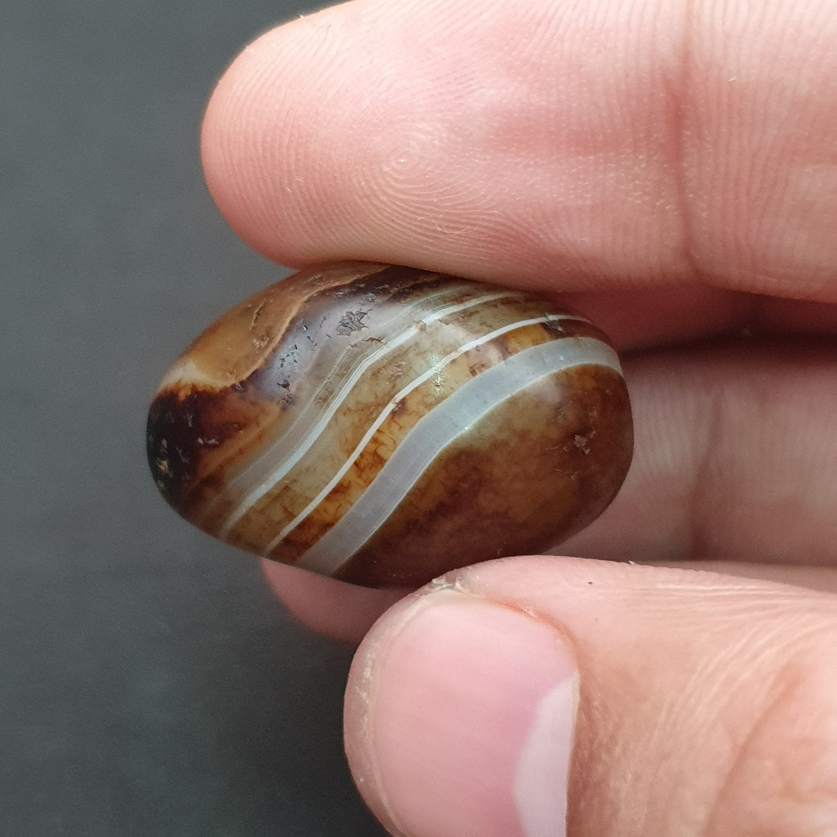 Perles d'agate œil de Souleimani vintage rares naturelles, amulette