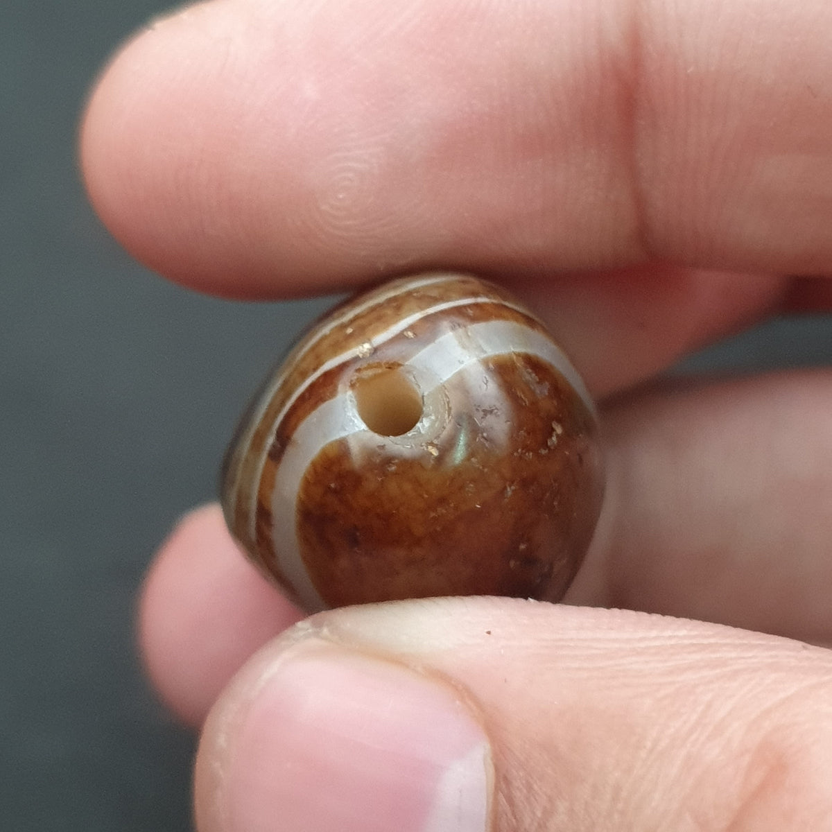Perles d'agate œil de Souleimani vintage rares naturelles, amulette